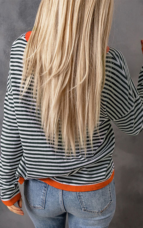 Nonnadress Loose Long Sleeve Knit Pullover Top