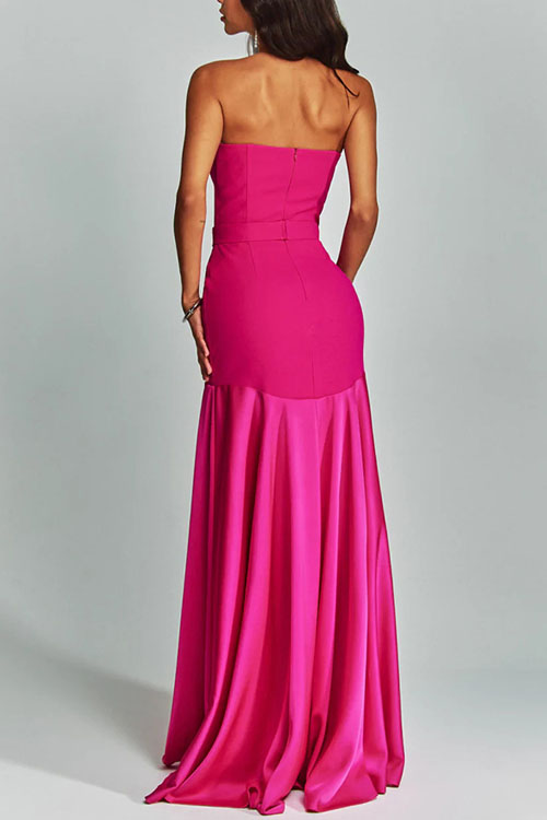 Nonnadress Satin Patchwork Wrap Chest Fairy Dress