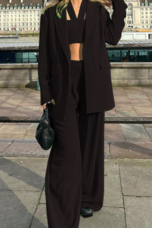 Nonnadress Fashion blazer Casual Pants Three-piece Set