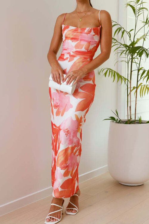 Nonnadress Summer Printed Halter Slim Hip Dress