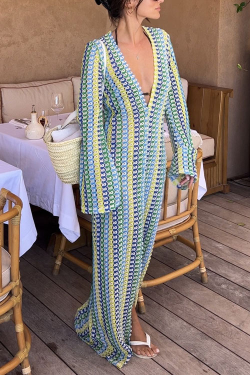 Nonnadress Lace Hollowed-out V-Neck Dress