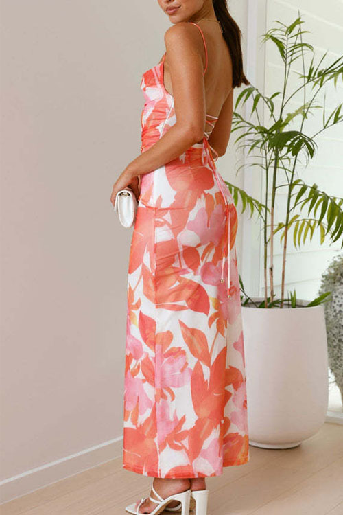 Nonnadress Summer Printed Halter Slim Hip Dress