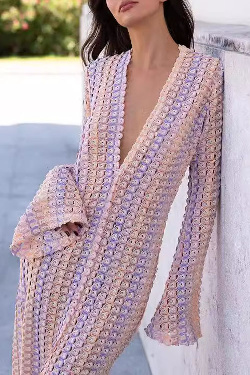 Nonnadress Lace Hollowed-out V-Neck Dress