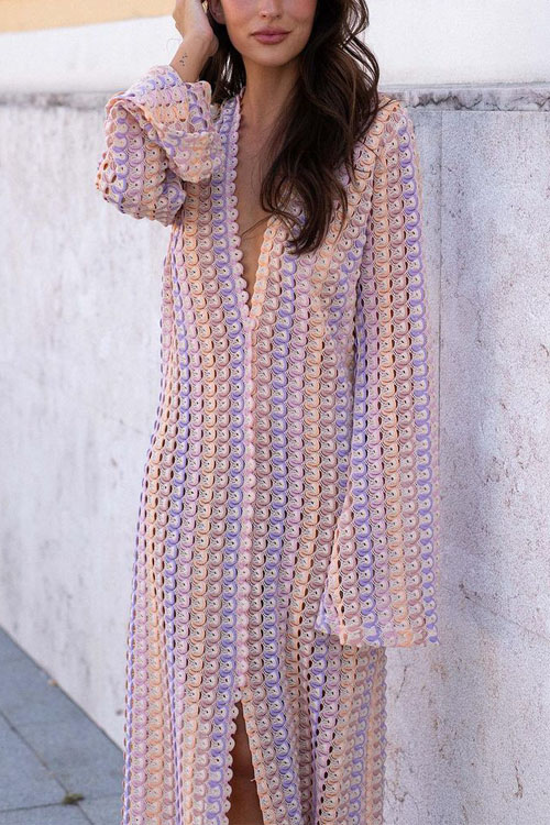 Nonnadress Lace Hollowed-out V-Neck Dress