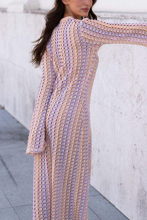 Nonnadress Lace Hollowed-out V-Neck Dress