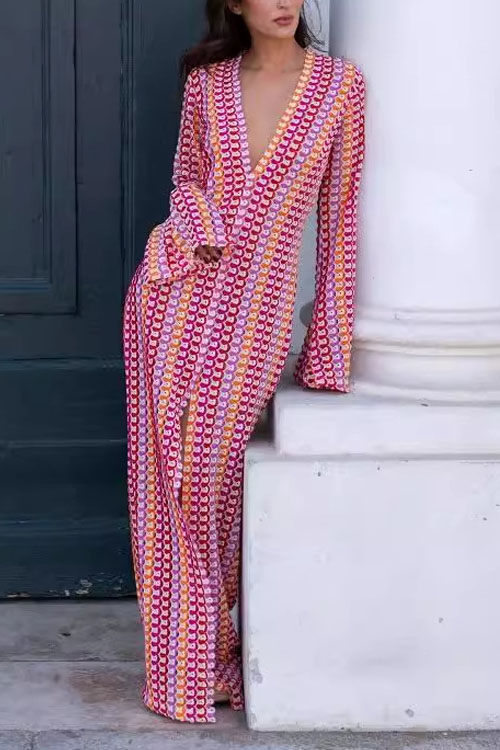 Nonnadress Lace Hollowed-out V-Neck Dress