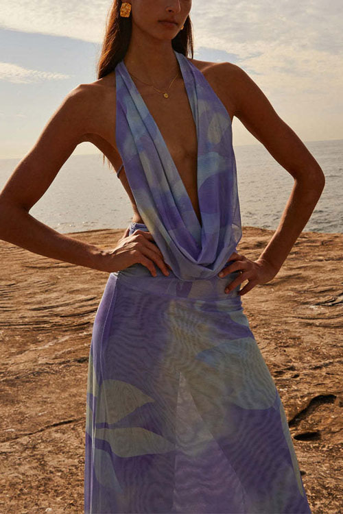 Nonnadress Fashion Swing Neck Printed Dress