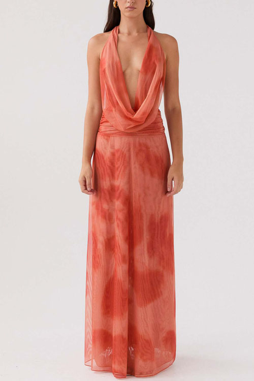 Nonnadress Fashion Swing Neck Printed Dress