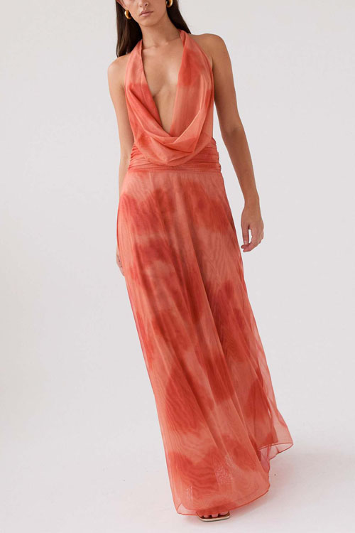 Nonnadress Fashion Swing Neck Printed Dress