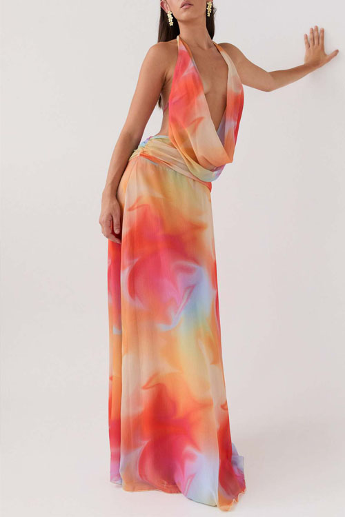 Nonnadress Fashion Swing Neck Printed Dress