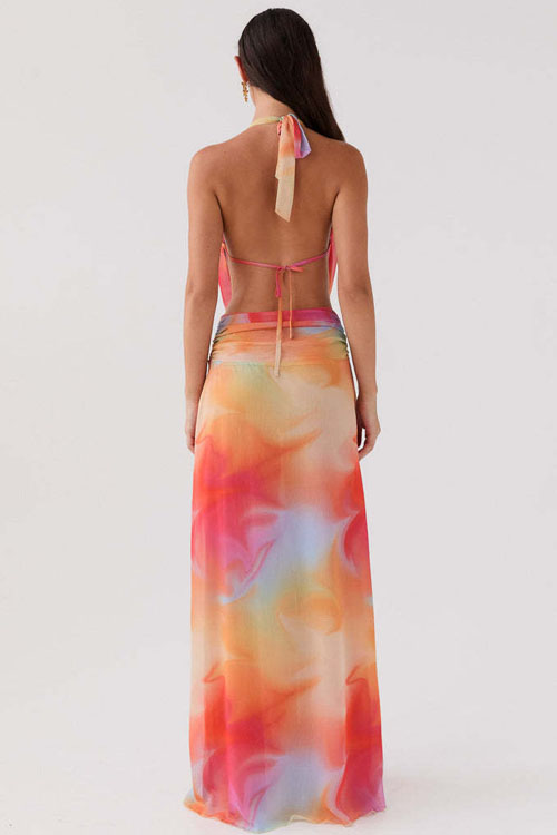 Nonnadress Fashion Swing Neck Printed Dress