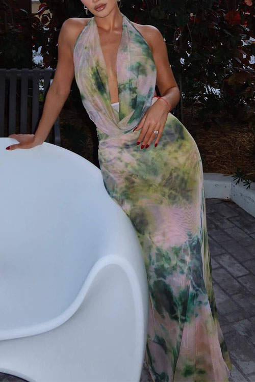 Nonnadress Fashion Swing Neck Printed Dress