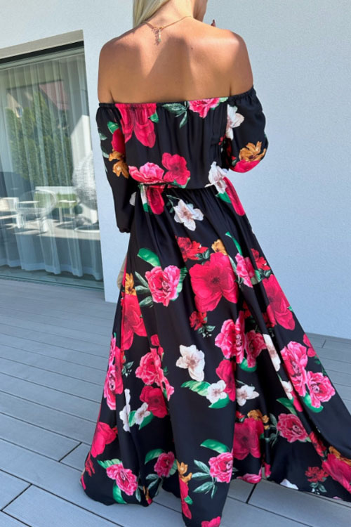 Nonnadress Seaside Vacation Style One-Shoulder Printed Dress