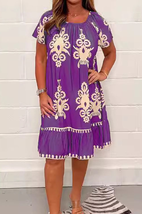 Nonnadress Summer Floral Short Sleeve Dress