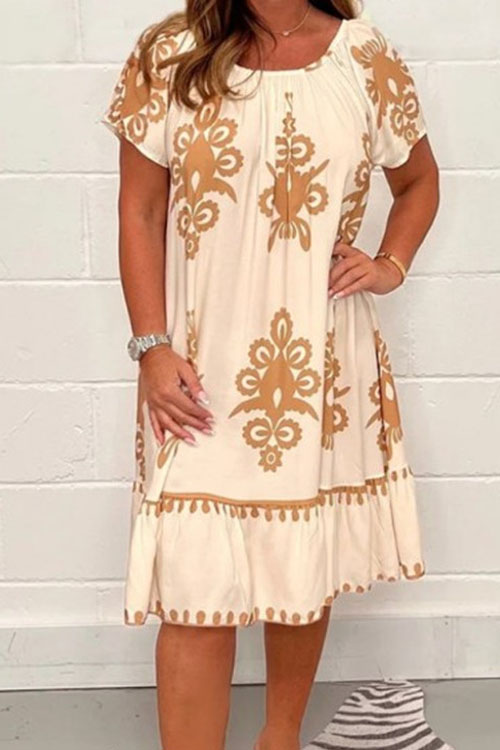 Nonnadress Summer Floral Short Sleeve Dress