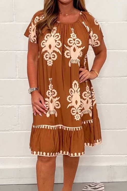 Nonnadress Summer Floral Short Sleeve Dress