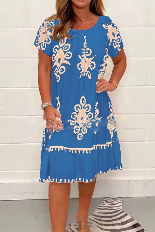 Nonnadress Summer Floral Short Sleeve Dress