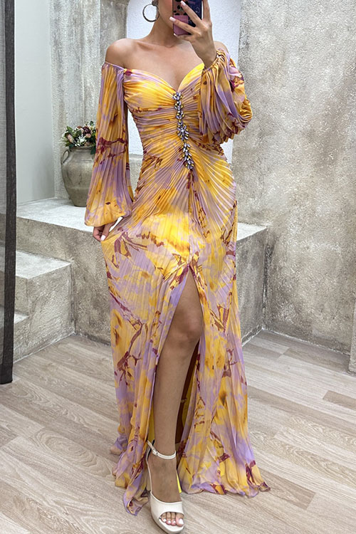 Nonnadress Printed Party Pleated Dress