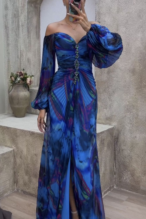 Nonnadress Printed Party Pleated Dress