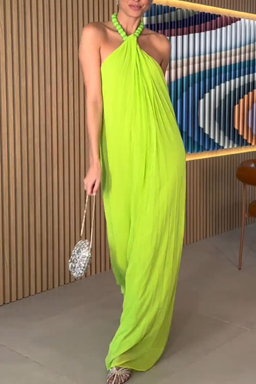 Nonnadress Chiffon Pleated Neck Dress