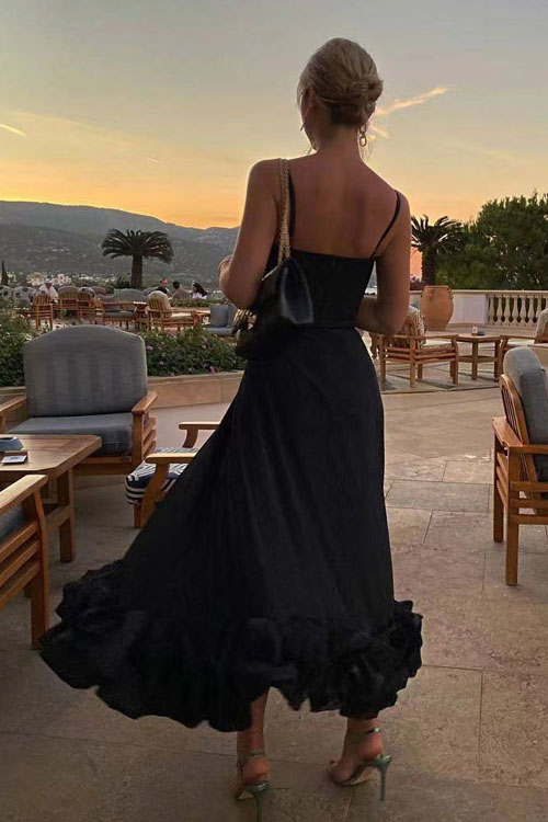 Romantic Cloud Swing 3D Flower A-line Dress