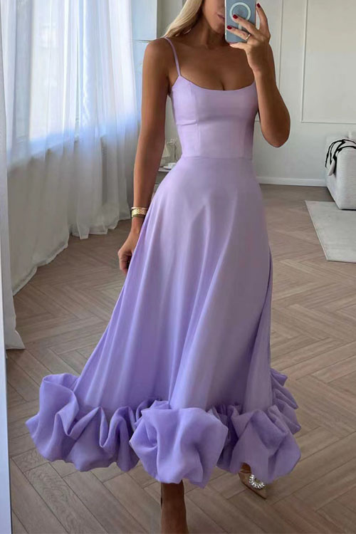 Romantic Cloud Swing 3D Flower A-line Dress