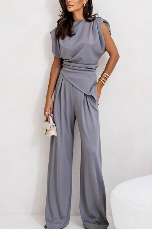 Nonnadress Fashion Solid Colour Irregular Set