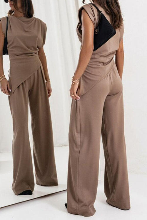 Nonnadress Fashion Solid Colour Irregular Set