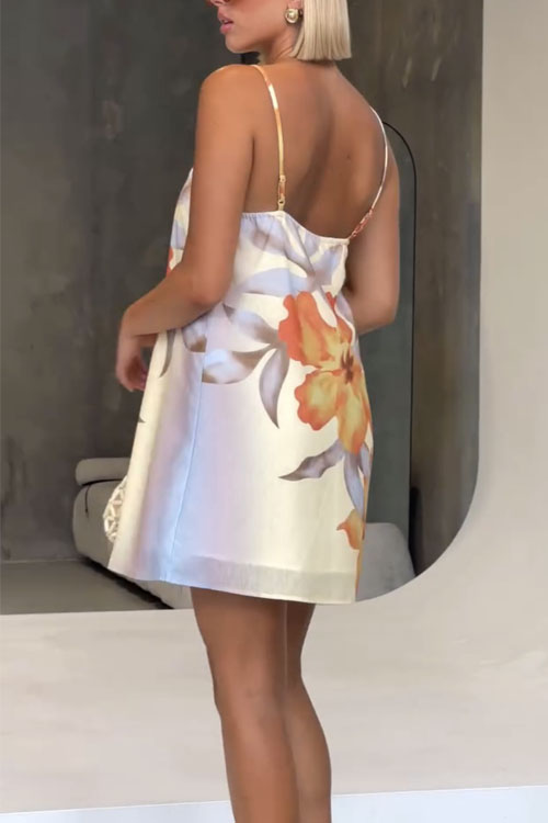 Nonnadress Sweet and Spicy Style Printed Slim Fit Halter Dress