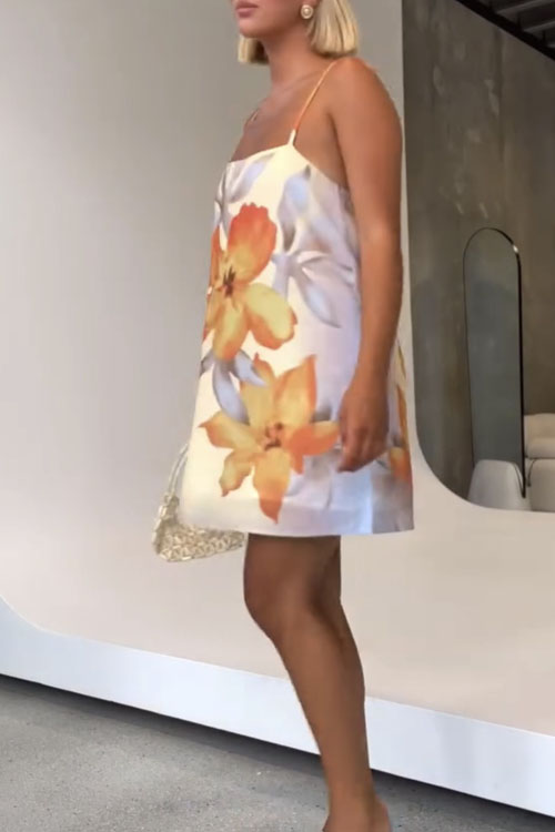 Nonnadress Sweet and Spicy Style Printed Slim Fit Halter Dress