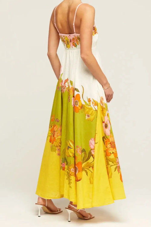 Nonnadress Halter Printed High Waist Swing Dress