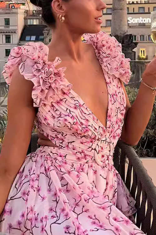 Nonnadress Countryside-style Floral Hollow Out Dress