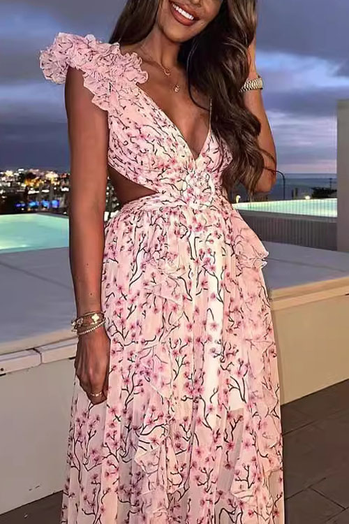 Nonnadress Countryside-style Floral Hollow Out Dress