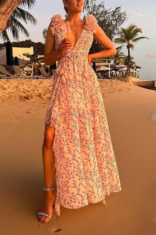 Nonnadress Countryside-style Floral Hollow Out Dress