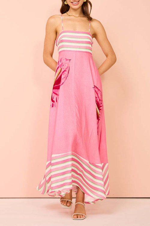 Nonnadress Halter Printed High Waist Swing Dress