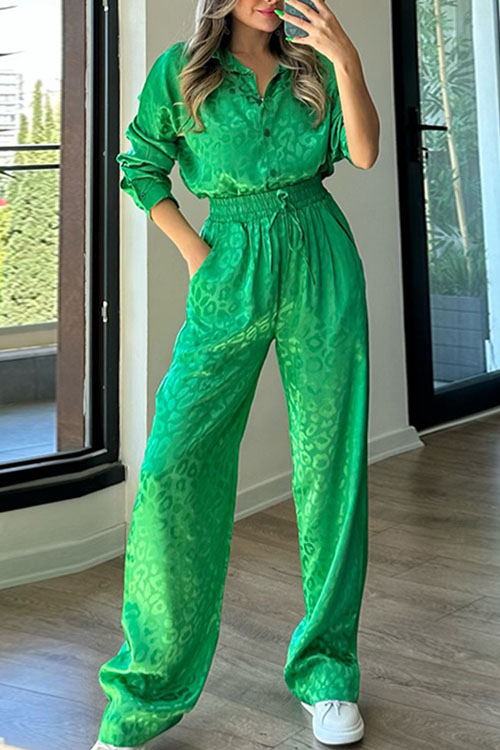 Nonnadress Loose Leopard Print Casual Women's Suit