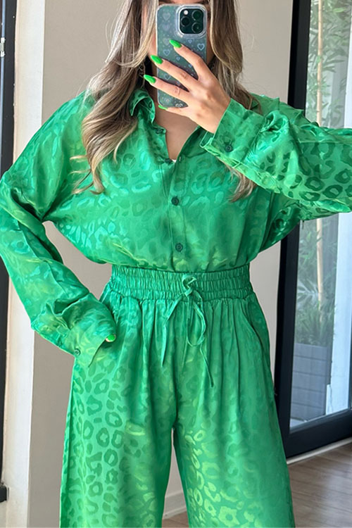 Nonnadress Loose Leopard Print Casual Women's Suit