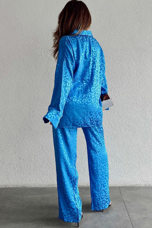 Nonnadress Loose Leopard Print Casual Women's Suit