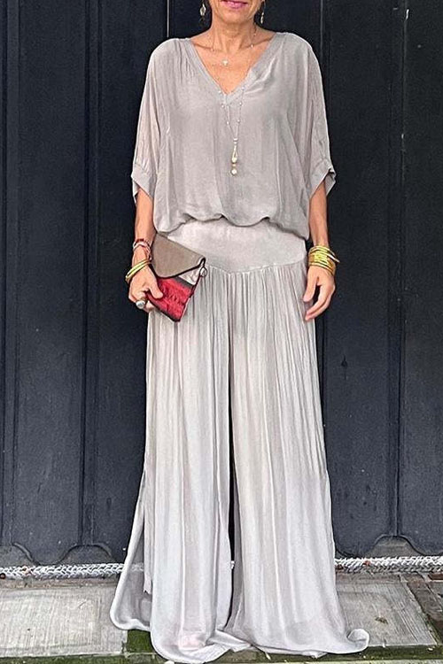 Nonnadress Summer Solid Colour Chiffon Casual Suit