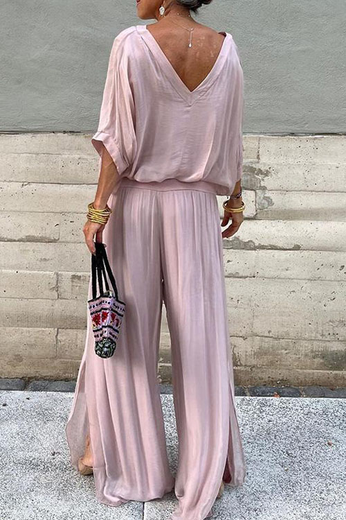 Nonnadress Summer Solid Colour Chiffon Casual Suit