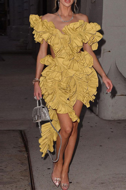 Nonnadress Pressed pleated open back rolled hem dress