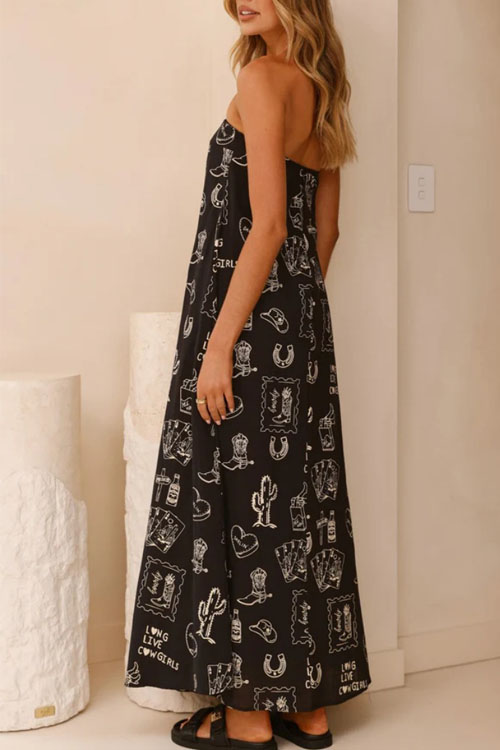 Nonnadress Digital Printed Sheath A-Swing Dress