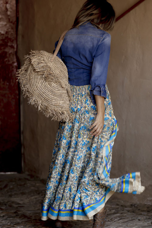 Beach  Print Holiday Irregular Swing Skirt