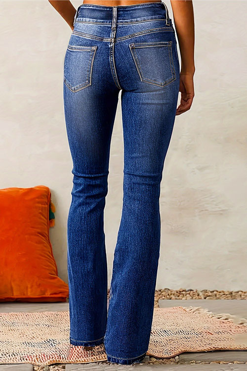 Nonnadress  Washed Street Flared Vintage Stretch Jeans