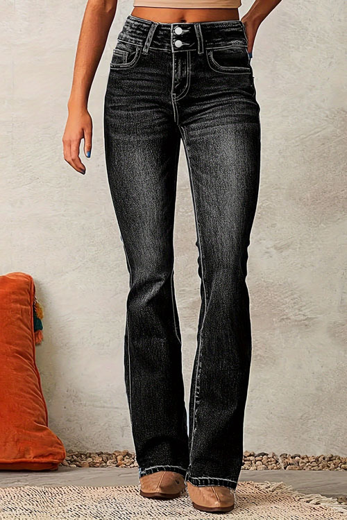 Nonnadress  Washed Street Flared Vintage Stretch Jeans