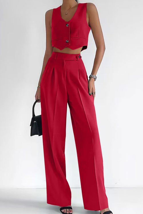 Nonnadress Casual Fashion Multicolor Vest Set