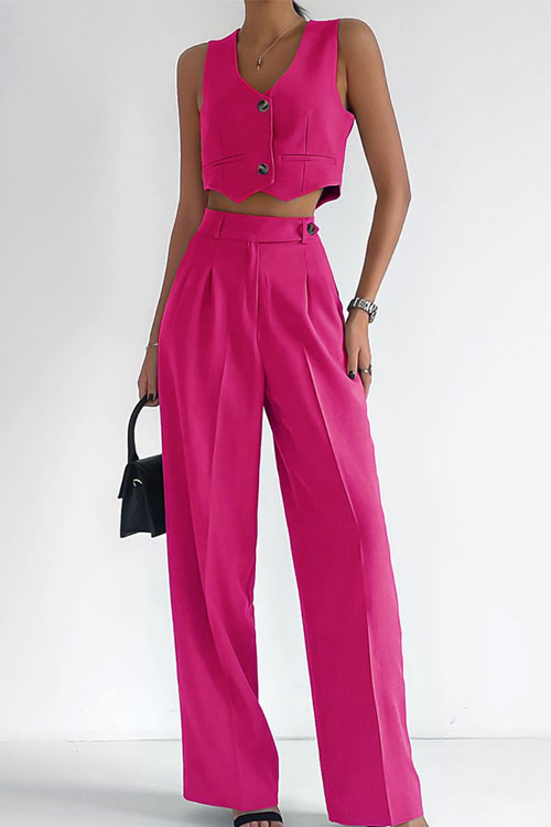 Nonnadress Casual Fashion Multicolor Vest Set