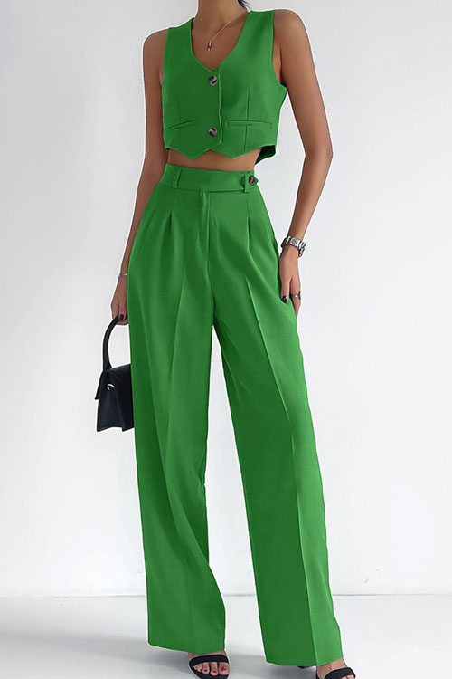 Nonnadress Casual Fashion Multicolor Vest Set