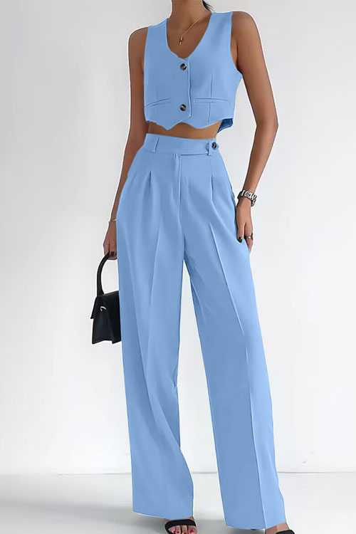 Nonnadress Casual Fashion Multicolor Vest Set