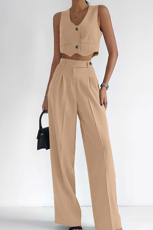 Nonnadress Casual Fashion Multicolor Vest Set